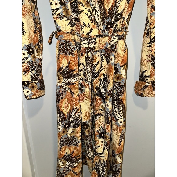 70s JT Dress Co by Jody of California Polyester Midi Dress Floral Wrap Boho VTG - Picture 4 of 9